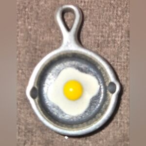 James Avery Silver and Yellow Egg Charm "Sunny Side Up"